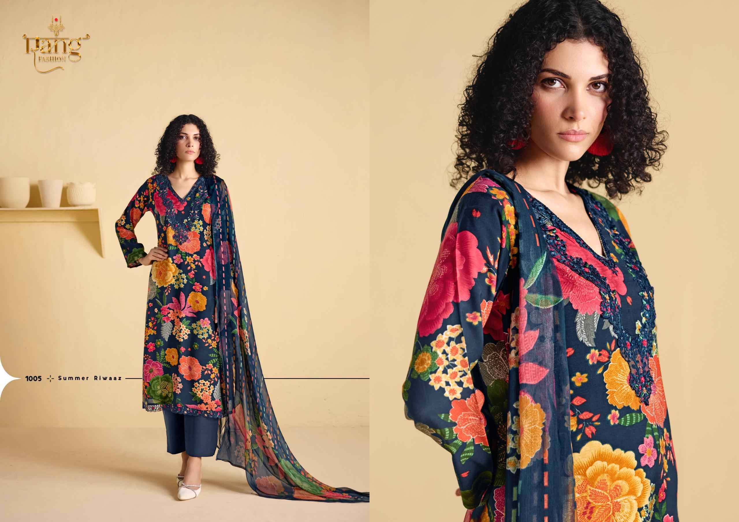 ROSE By RANGATI PRINTS 1001 To 1005 Series Beautiful Festive Suits Stylish Colorful Fancy Casual Wear & Ethnic Wear Viscose Muslin Dresses At Wholesale Price